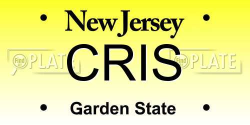 CRIS New Jersey License Plate