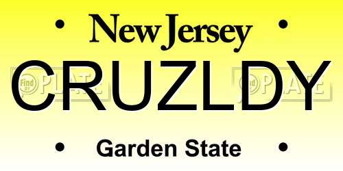 CRUZLDY New Jersey License Plate