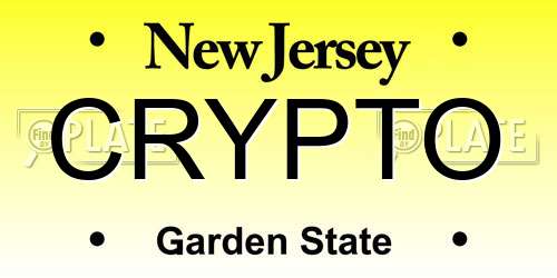 CRYPTO New Jersey License Plate
