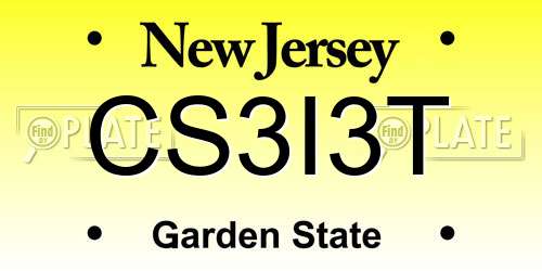 CS3I3T New Jersey License Plate