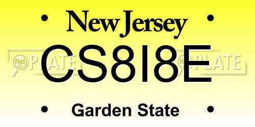 CS8I8E New Jersey License Plate