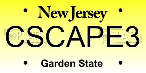 CSCAPE3 New Jersey License Plate