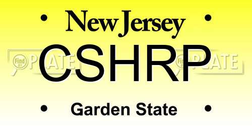 CSHRP New Jersey License Plate
