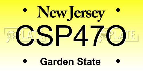 CSP47O New Jersey License Plate