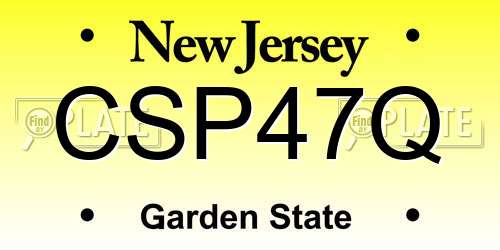 CSP47Q New Jersey License Plate