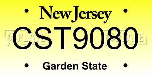 CST9080 New Jersey License Plate