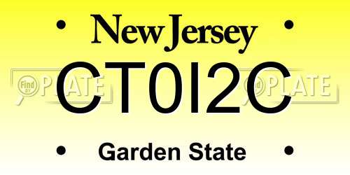 CT0I2C New Jersey License Plate