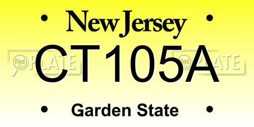 CT105A New Jersey License Plate