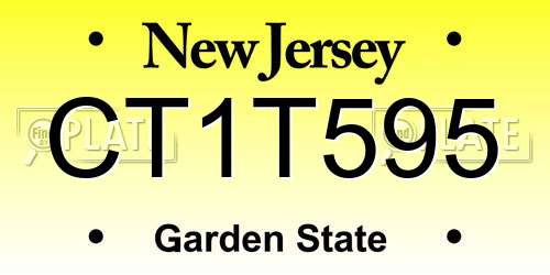 CT1T595 New Jersey License Plate