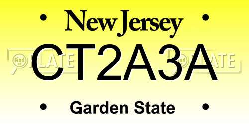 CT2A3A New Jersey License Plate