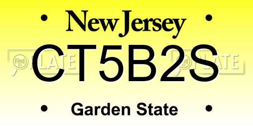 CT5B2S New Jersey License Plate