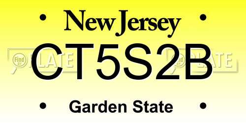 CT5S2B New Jersey License Plate