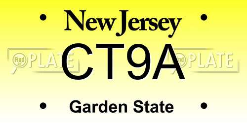 CT9A New Jersey License Plate