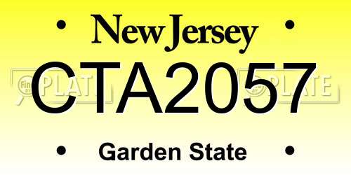 CTA2057 New Jersey License Plate