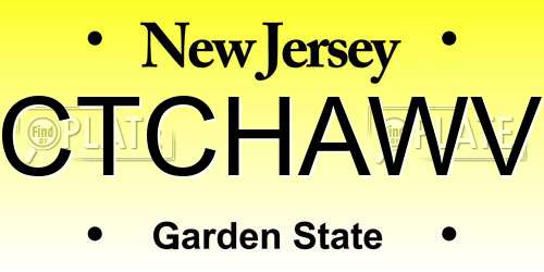 CTCHAWV New Jersey License Plate