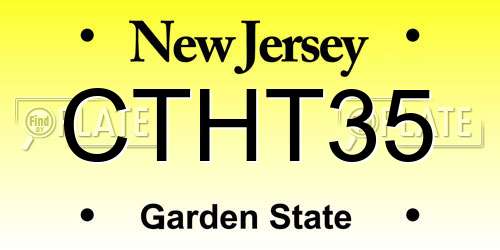 CTHT35 New Jersey License Plate