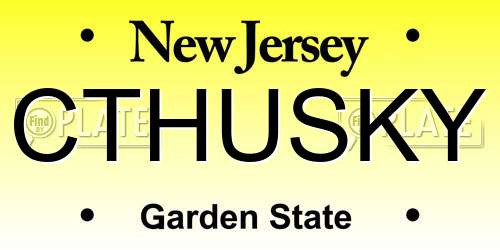CTHUSKY New Jersey License Plate