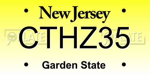 CTHZ35 New Jersey License Plate