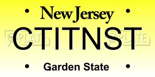 CTITNST New Jersey License Plate
