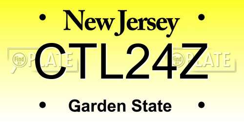 CTL24Z New Jersey License Plate