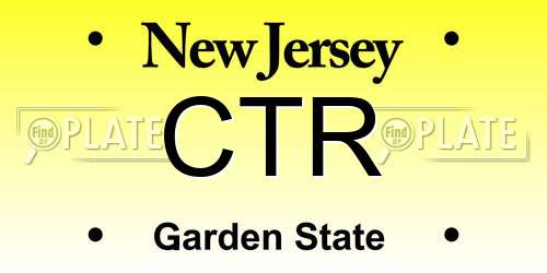 CTR New Jersey License Plate
