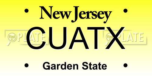CUATX New Jersey License Plate
