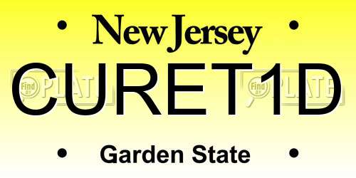 CURET1D New Jersey License Plate