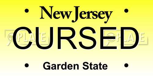CURSED New Jersey License Plate