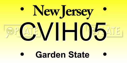CVIH05 New Jersey License Plate