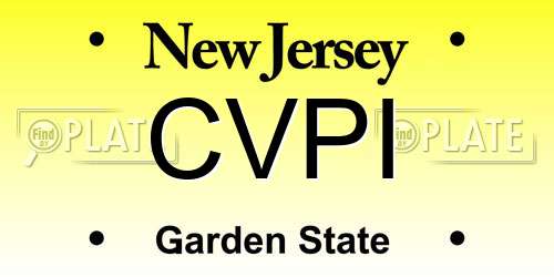 CVPI New Jersey License Plate