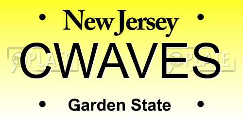 CWAVES New Jersey License Plate