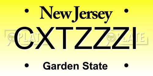 CXTZZZI New Jersey License Plate