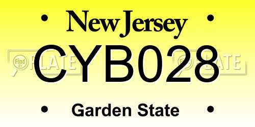 CYB028 New Jersey License Plate