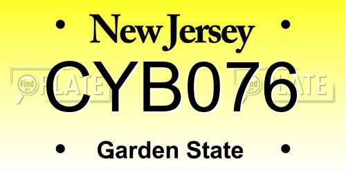 CYB076 New Jersey License Plate