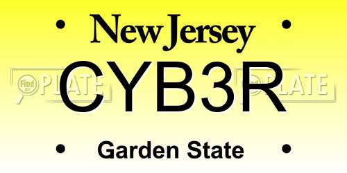 CYB3R New Jersey License Plate