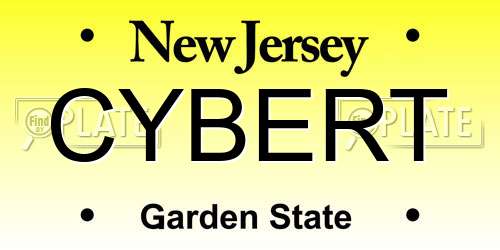 CYBERT New Jersey License Plate