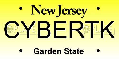CYBERTK New Jersey License Plate