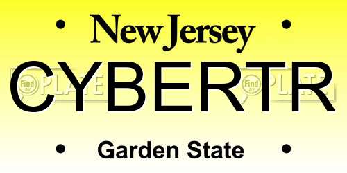 CYBERTR New Jersey License Plate