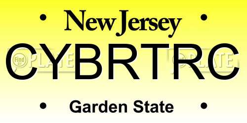 CYBRTRC New Jersey License Plate
