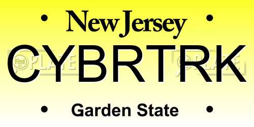 CYBRTRK license plate in NJ state