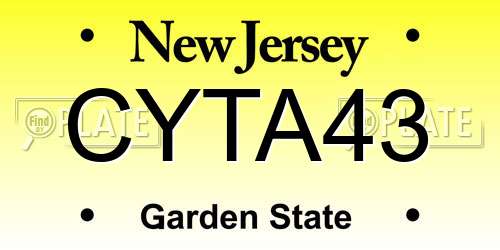 CYTA43 New Jersey License Plate