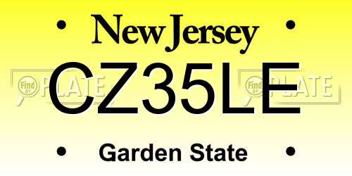 CZ35LE New Jersey License Plate