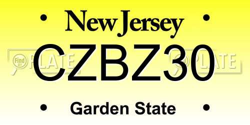 CZBZ30 New Jersey License Plate