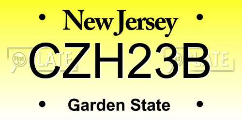 CZH23B New Jersey License Plate