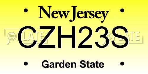CZH23S New Jersey License Plate