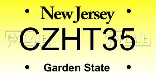 CZHT35 New Jersey License Plate
