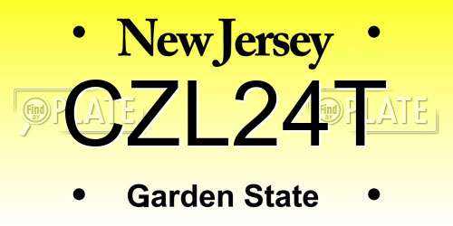 CZL24T New Jersey License Plate