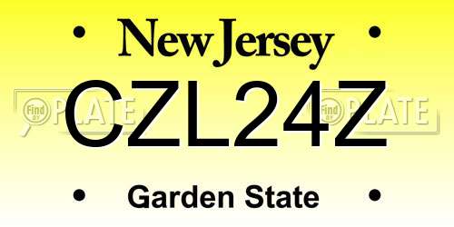 CZL24Z New Jersey License Plate