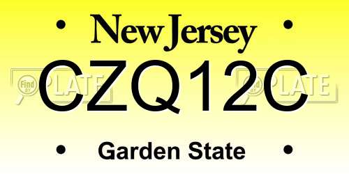 CZQ12C New Jersey License Plate