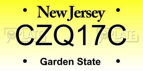 CZQ17C New Jersey License Plate
